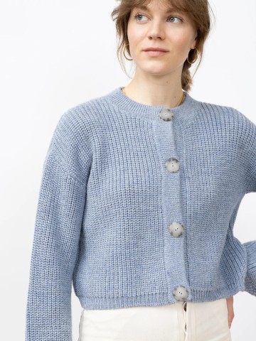 Strickjacke Knit Cardigan Tosca cloudy blue Jungle Folk