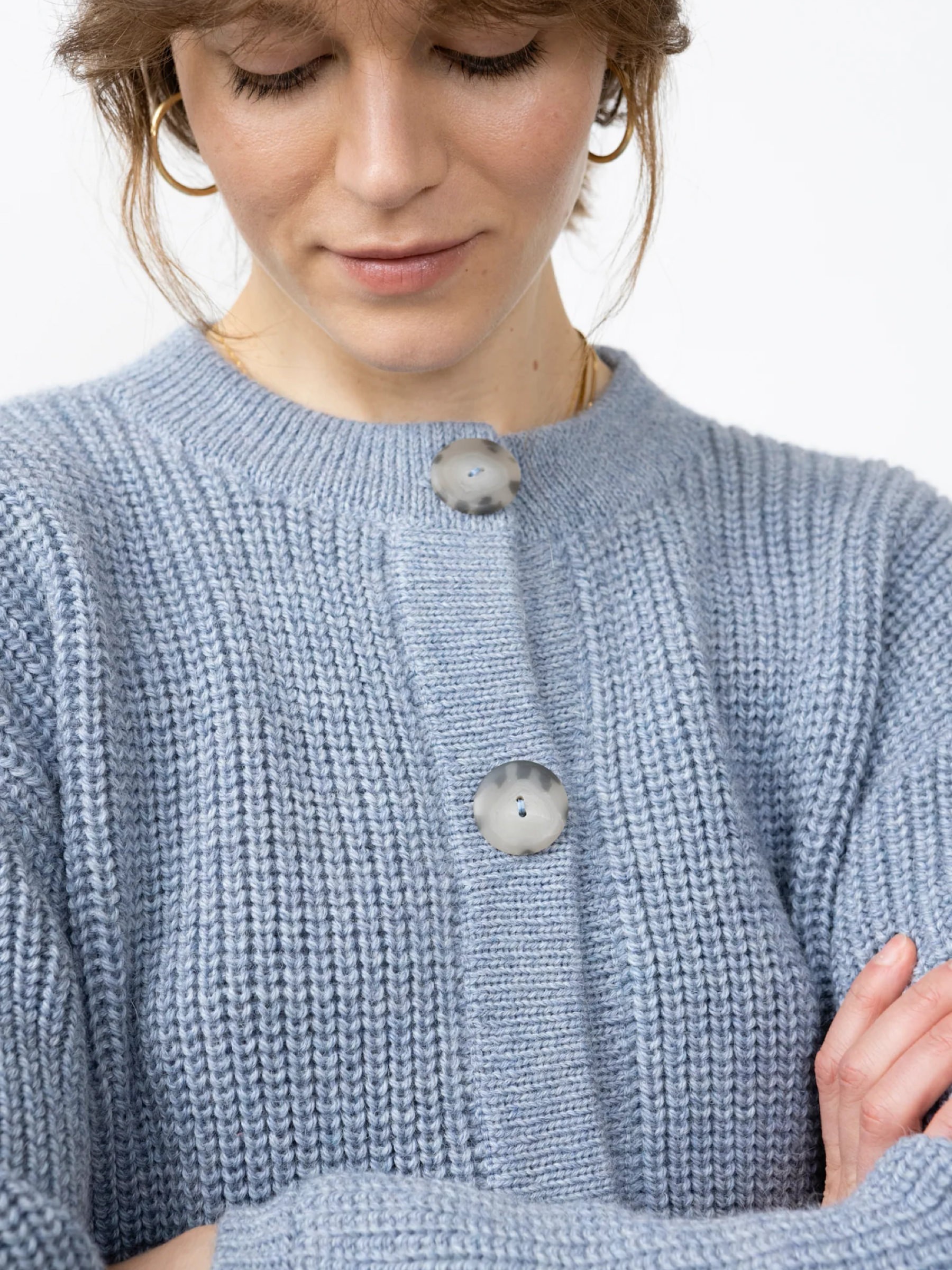 Strickjacke Knit Cardigan Tosca cloudy blue Jungle Folk