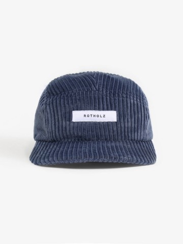 Mütze Cord 5-Panel stone blue Cap Rotholz