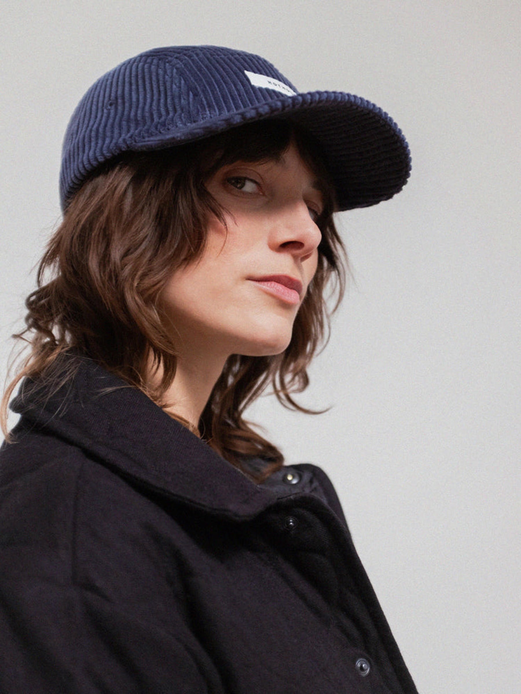 Mütze Cord 5-Panel stone blue Cap Rotholz