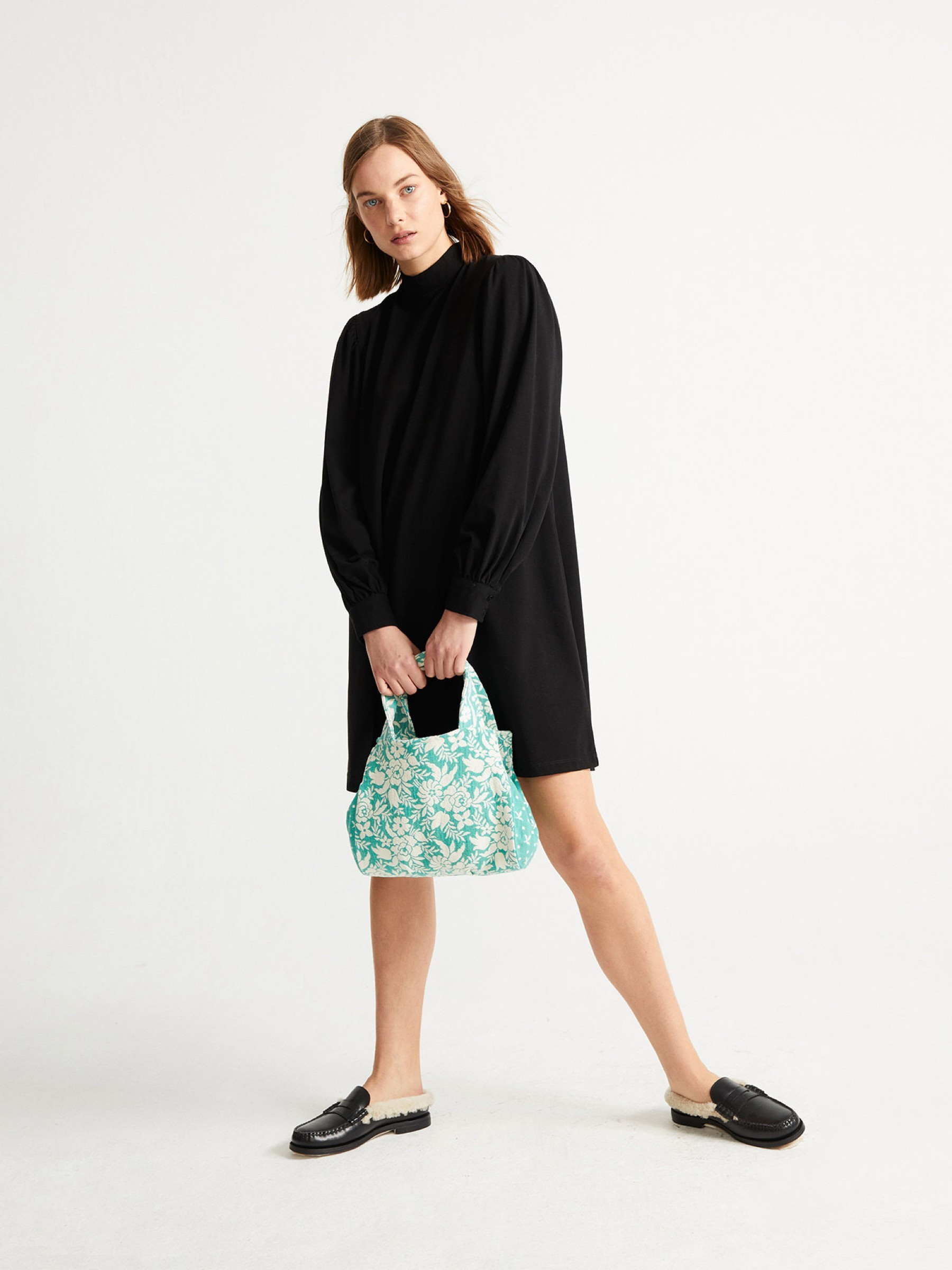 Kleid Flora Dress black Thinking Mu