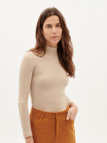 Longsleeve Trash Ellen Top taupe Thinking Mu