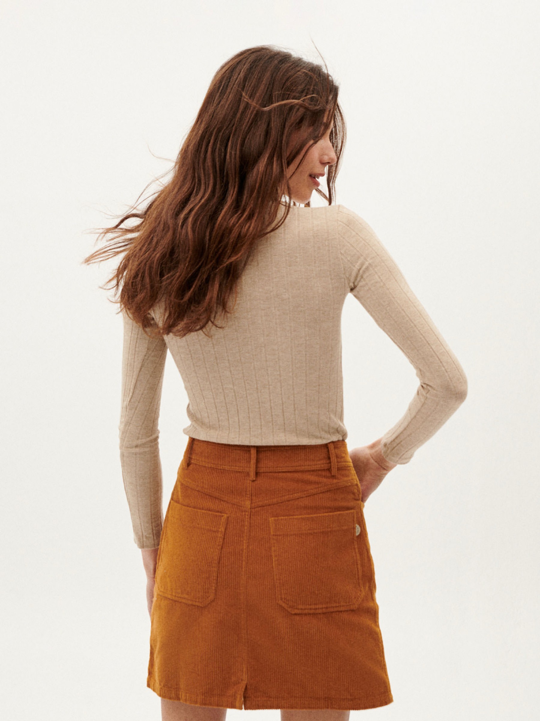 Longsleeve Trash Ellen Top taupe Thinking Mu