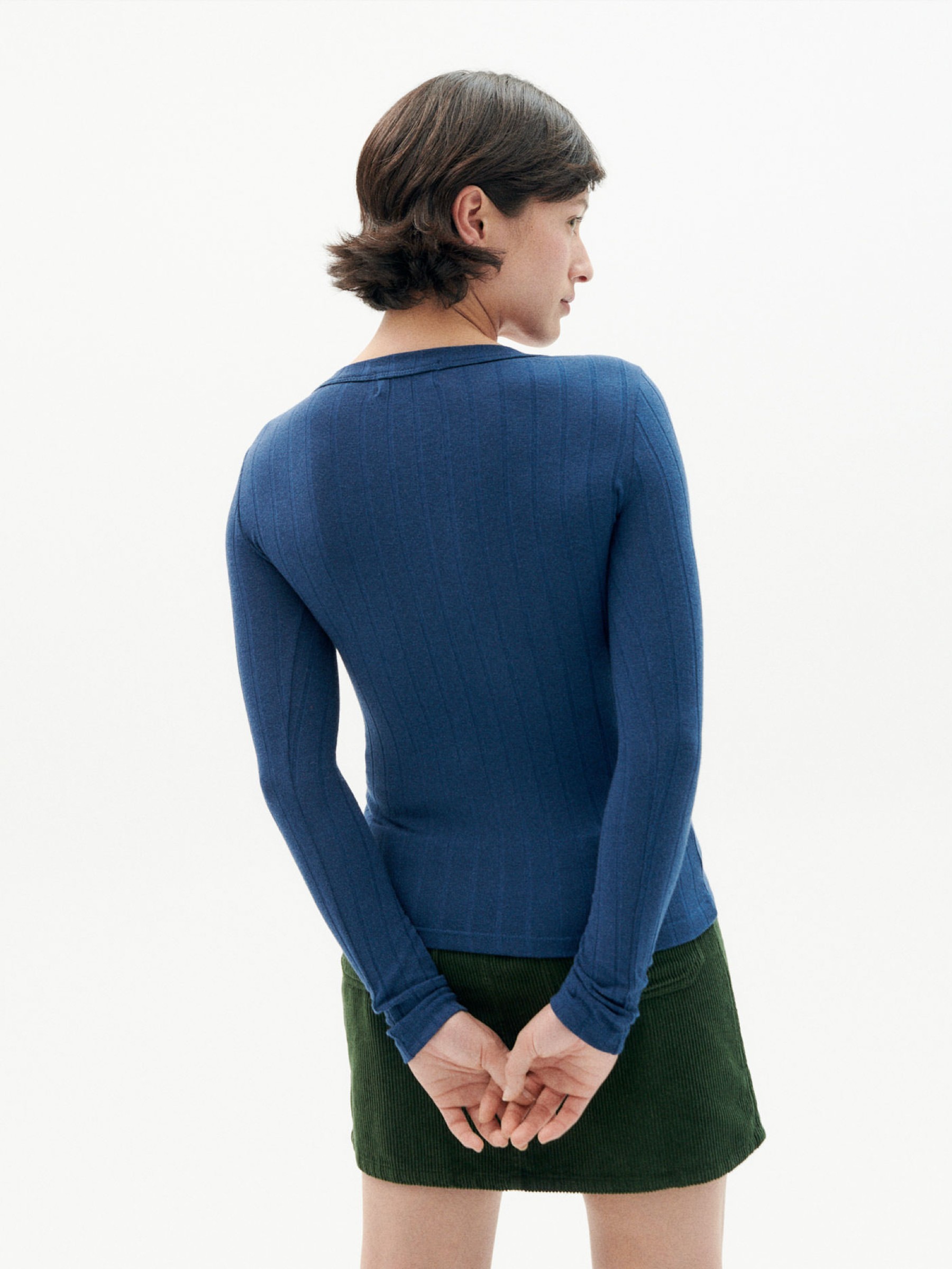 Longsleeve Trash Casilda Top navy Thinking Mu