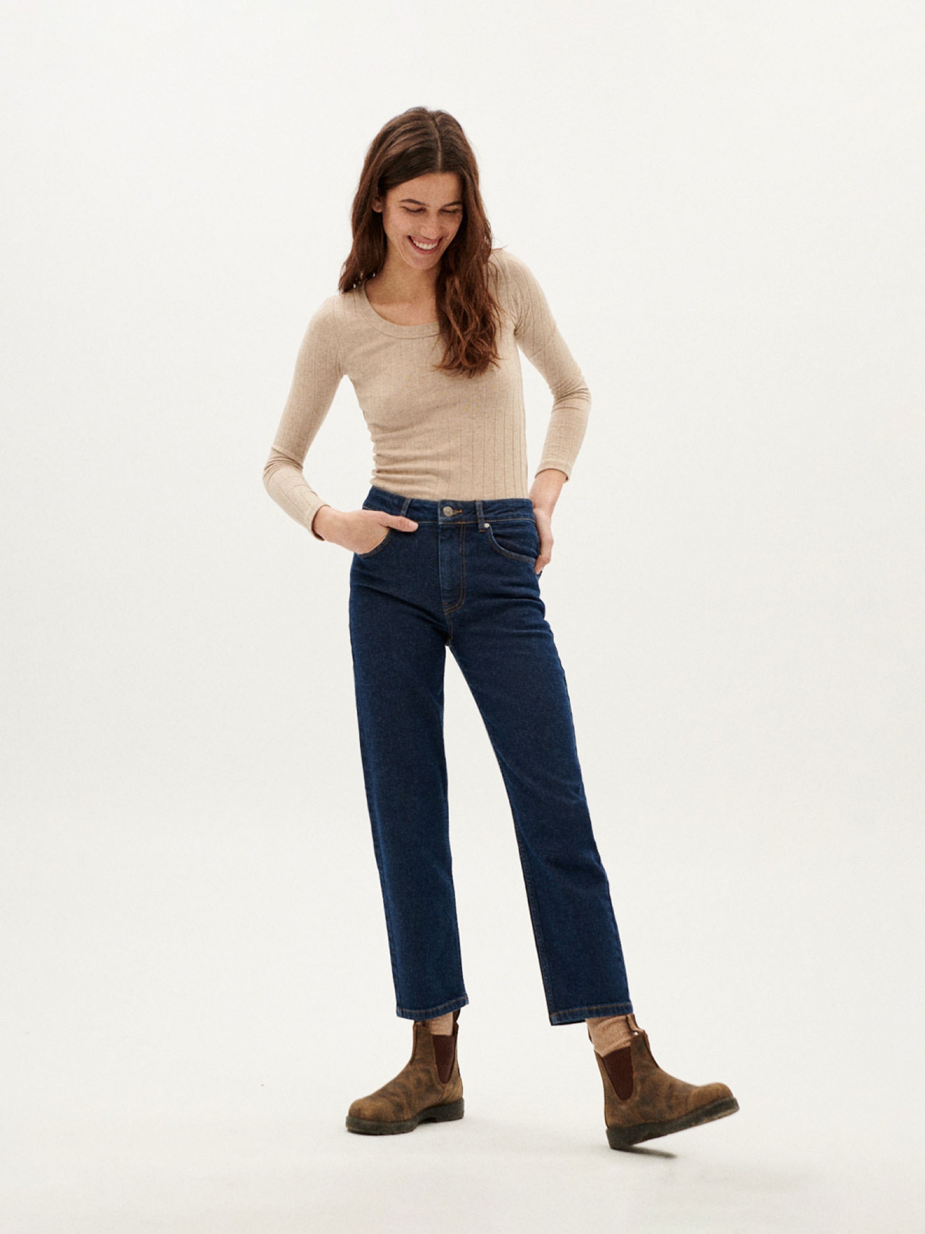 Longsleeve Trash Casilda Top taupe Thinking Mu