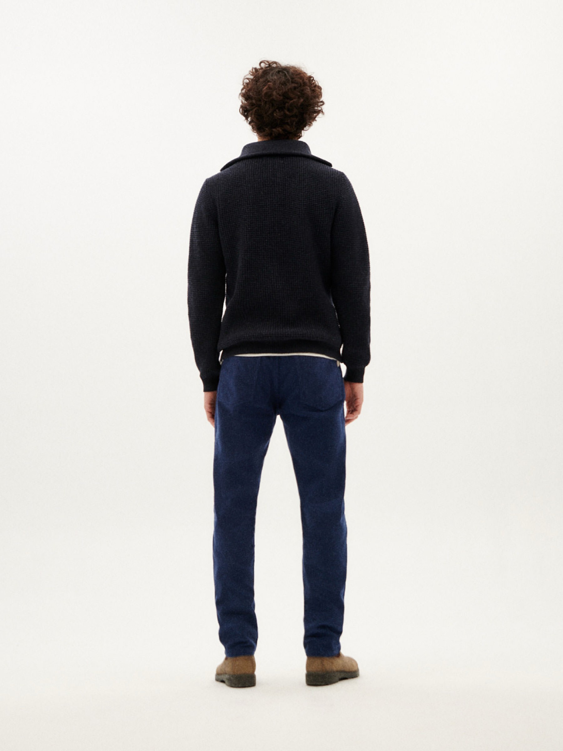 Pullover Helio Knitted Sweater navy Thinking Mu