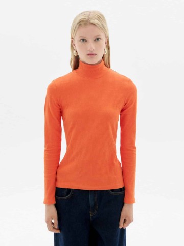 Longsleeve Aine Top apricot hemp Thinking Mu