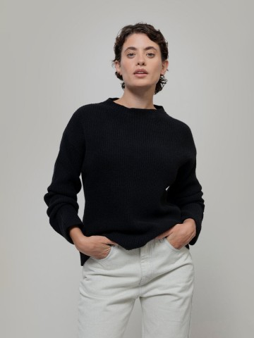 Pullover Melissa Women Recycled Cashmere Sweater black ardesia Rifo