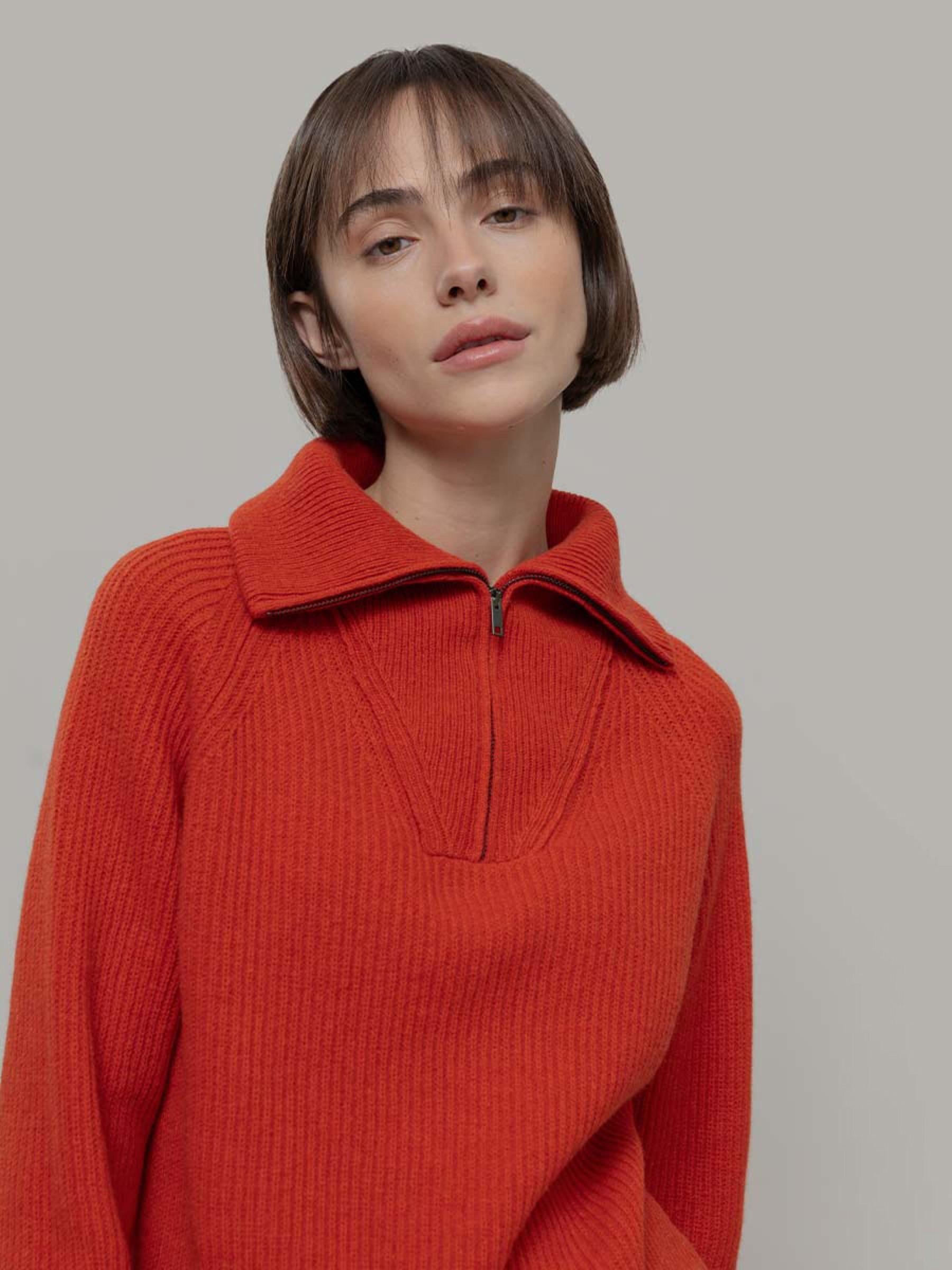 Pullover Annalisa Women Wool Sweater orange corallo Rifo