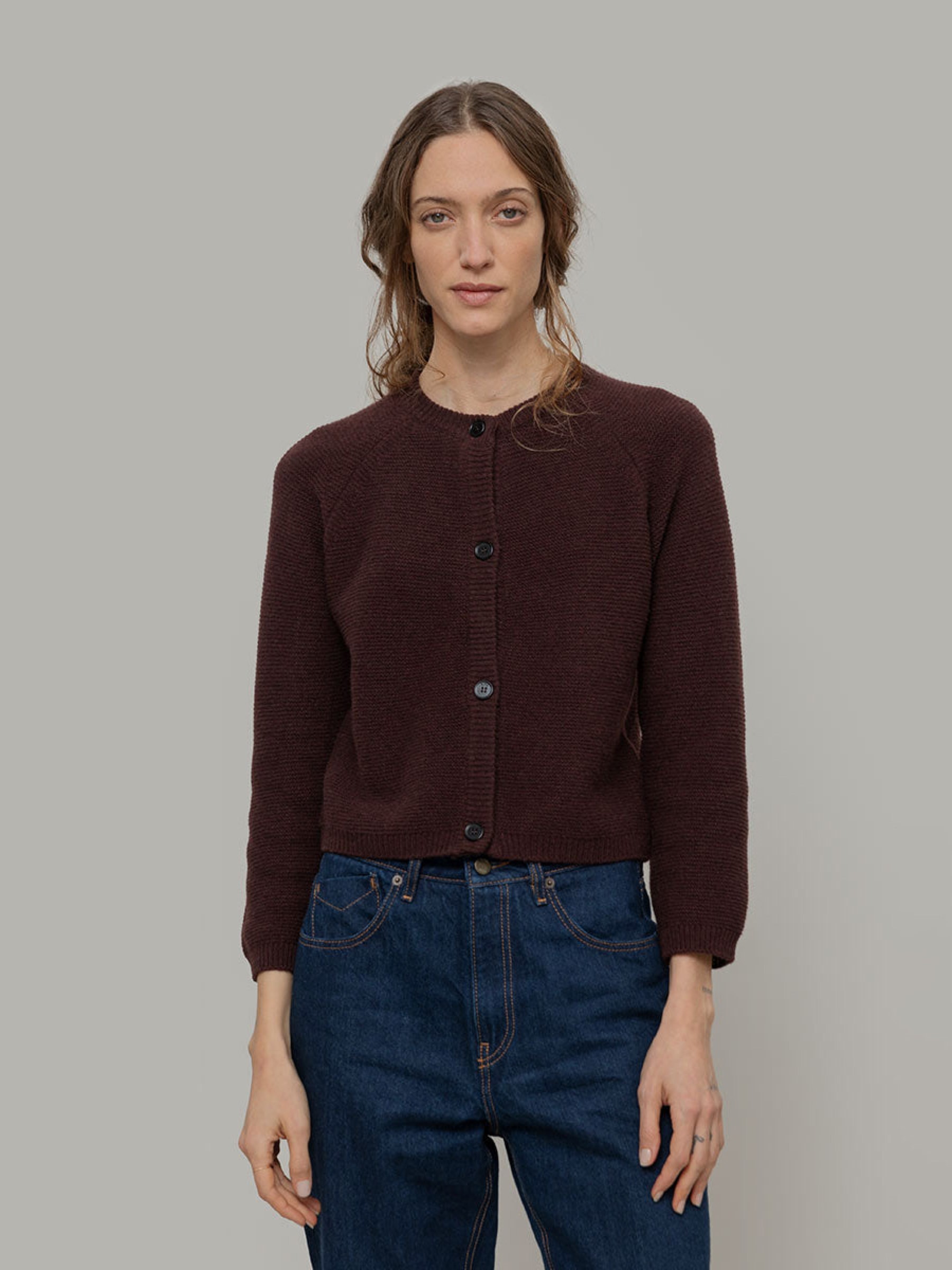 Strickjacke Mafalda Women Cashmere Cardigan brown caffè Rifo
