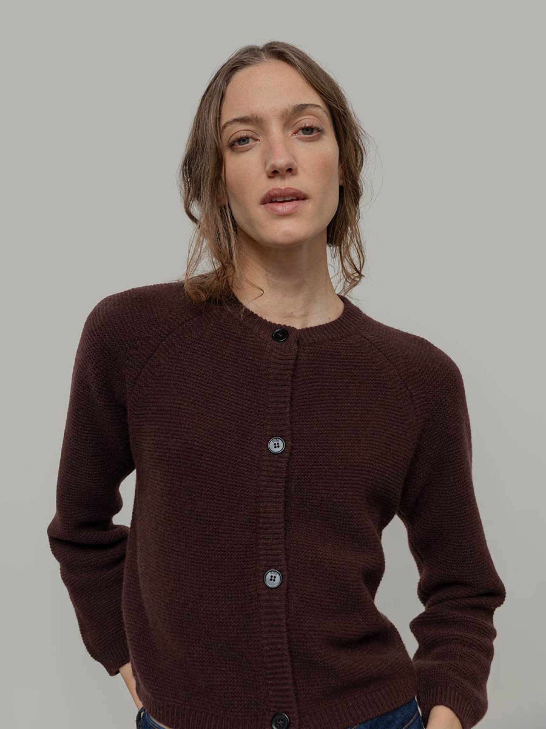 Strickjacke Mafalda Women Cashmere Cardigan brown caffè Rifo