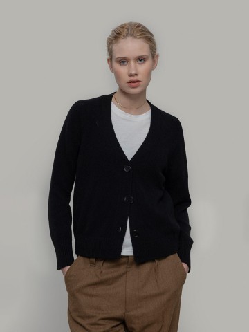 Strickjacke Tosca Women Cashmere Cardigan black ardesia Rifo