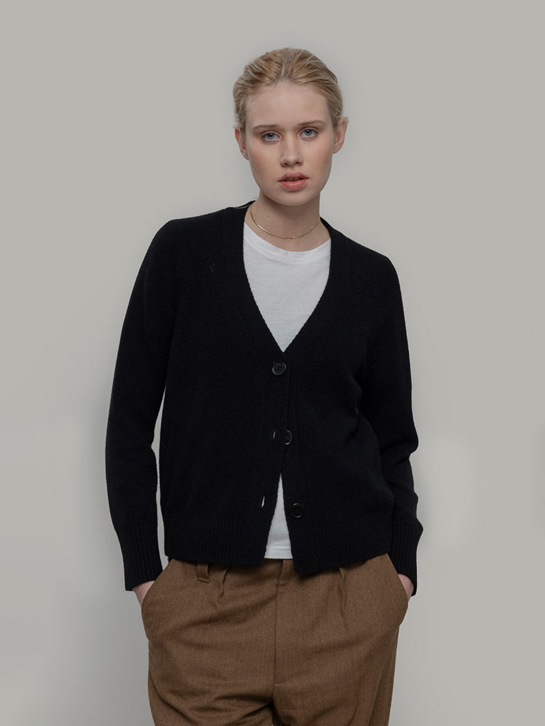 Strickjacke Tosca Women Cashmere Cardigan black ardesia Rifo