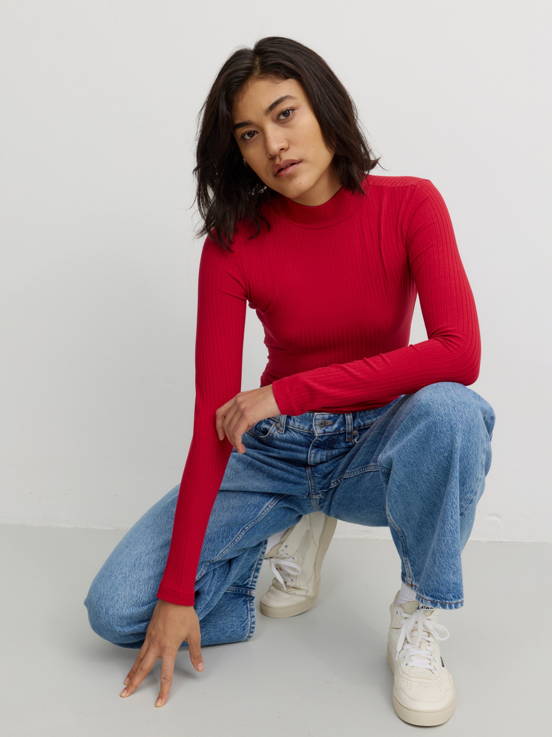 Longsleeve Crassula signal red Recolution