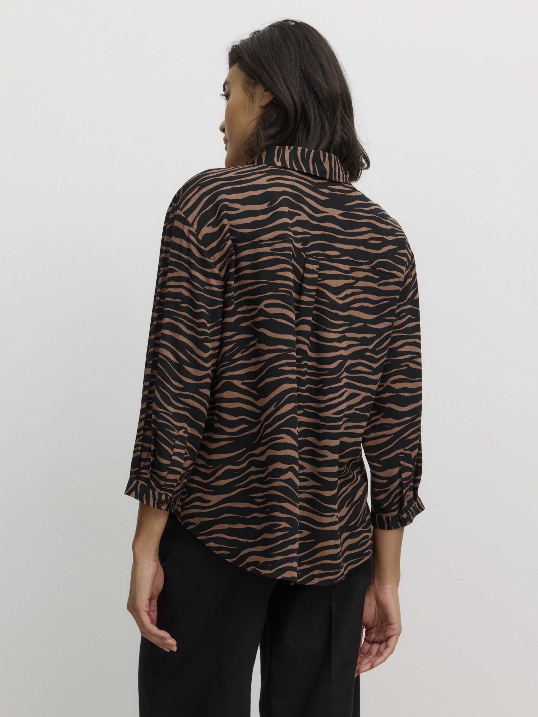 Bluse Cypress Zebra cognac brown Recolution