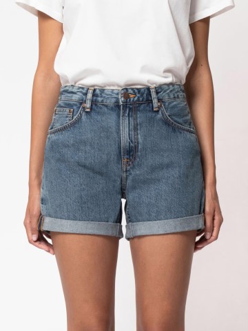 Jeanshose Frida Shorts friendly blue denim Nudie Jeans