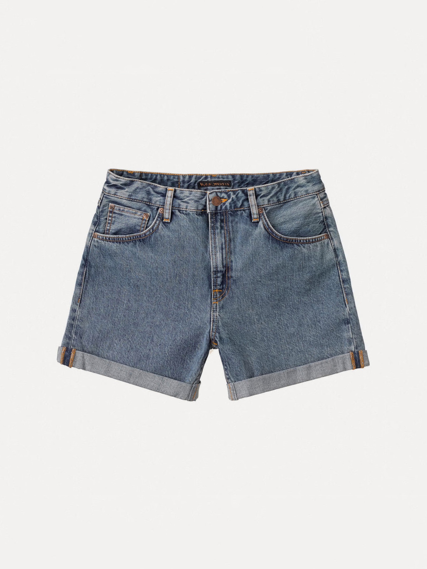Jeanshose Frida Shorts friendly blue denim Nudie Jeans