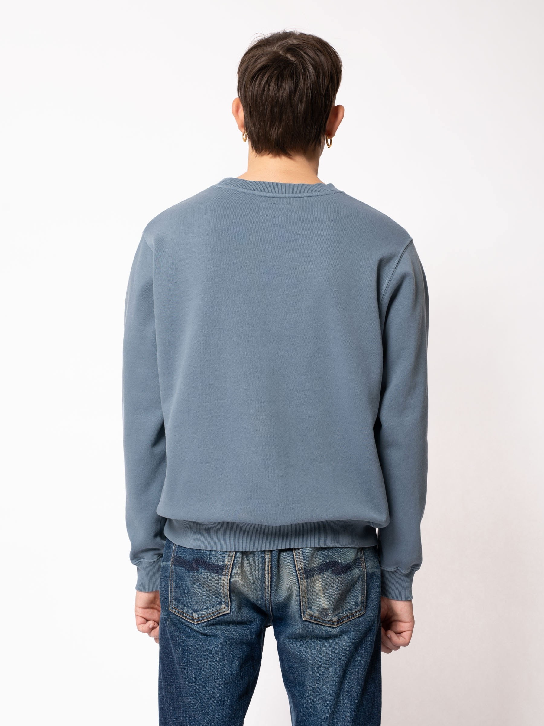 Pullover Lasse Pina Colada 50s blue Nudie Jeans