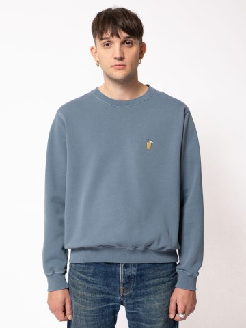 Pullover Lasse Pina Colada 50s blue Nudie Jeans