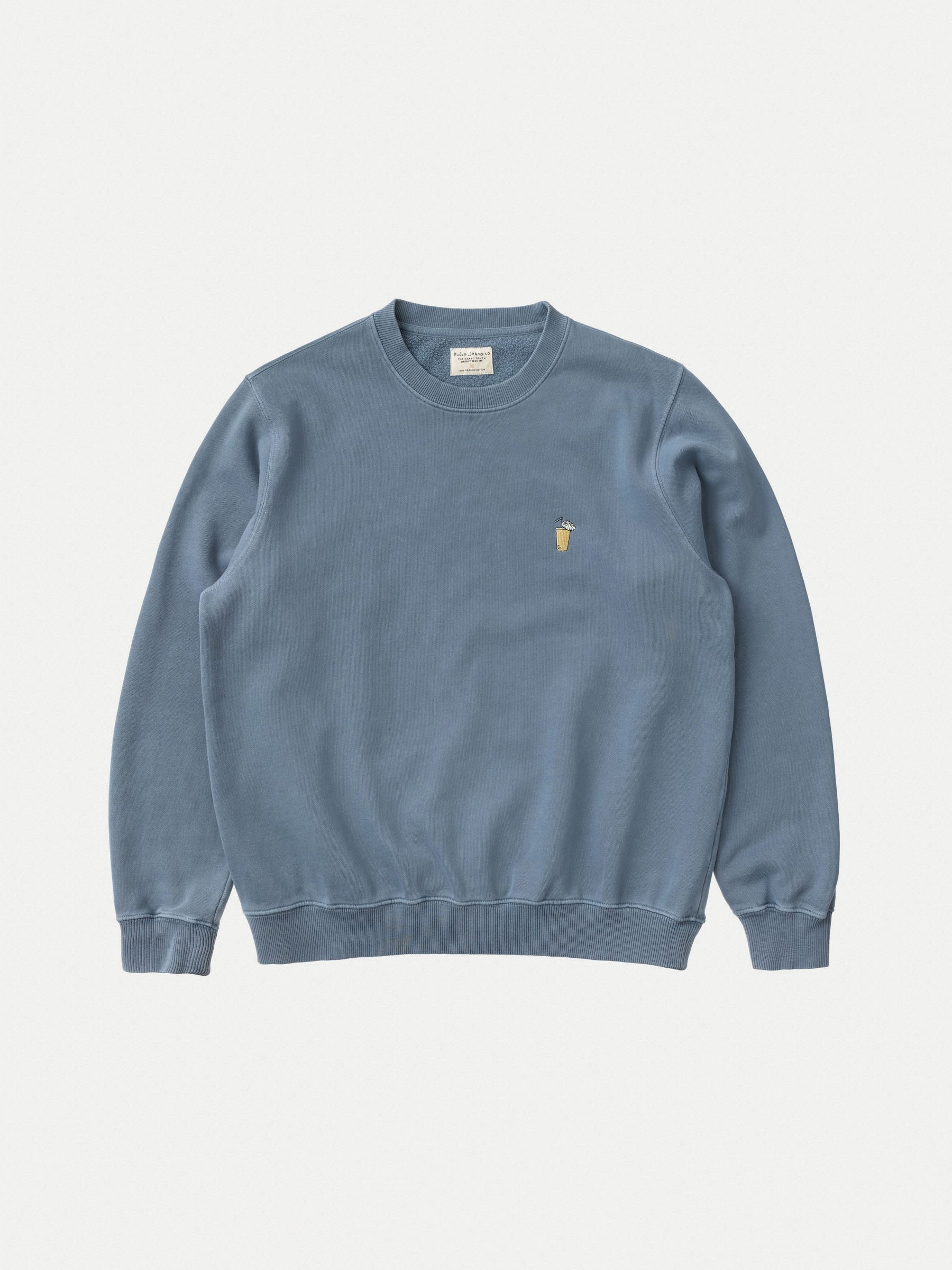 Pullover Lasse Pina Colada 50s blue Nudie Jeans