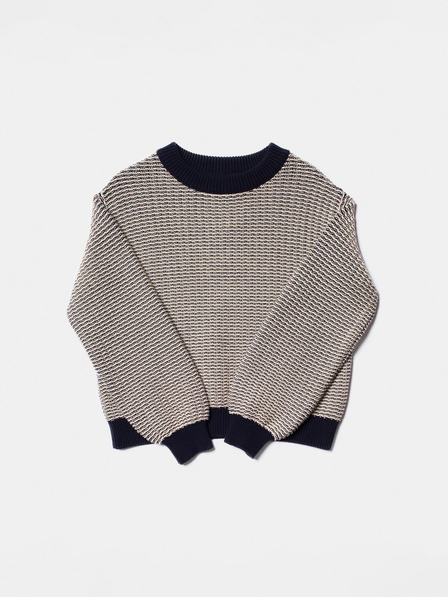 Pullover Fay Structure Knit navy offwhite Nudie Jeans