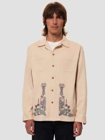 Hemd Vincent Floral cream Nudie Jeans