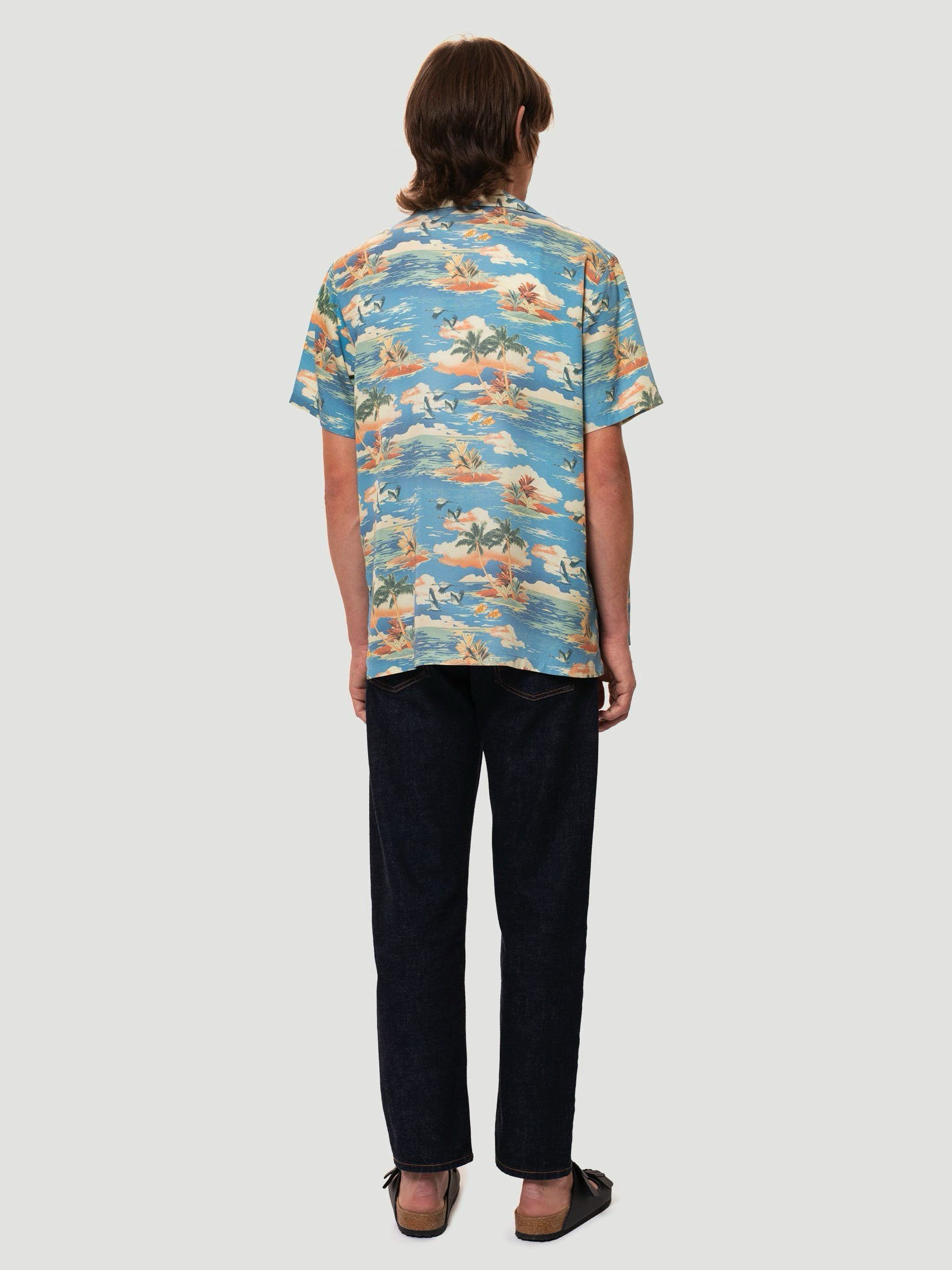 Hemd Arvid Hawaii azure Nudie Jeans