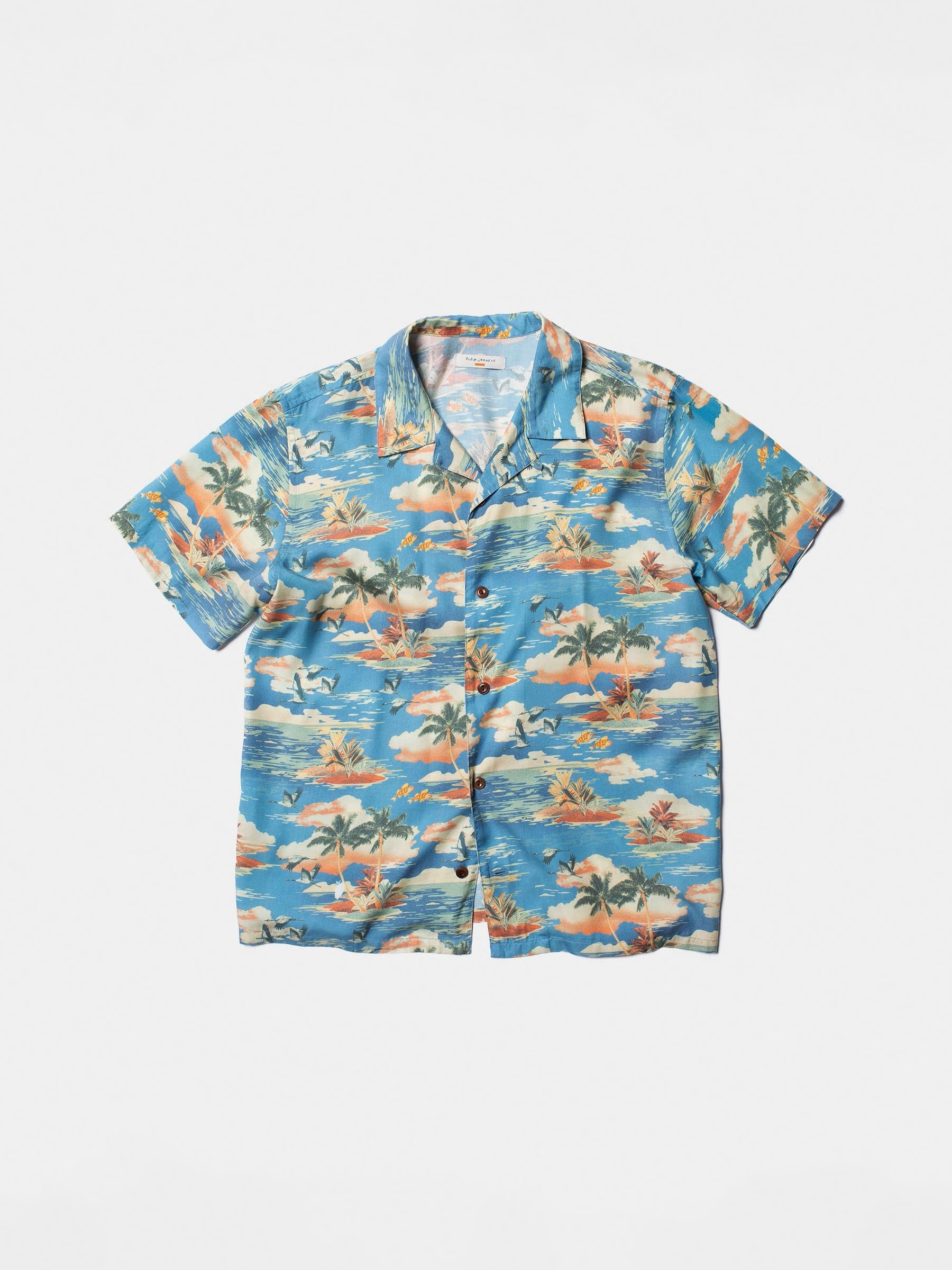 Hemd Arvid Hawaii azure Nudie Jeans