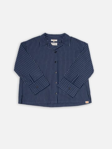 Bluse Jutta Striped Cotton Shirt blue Nudie Jeans