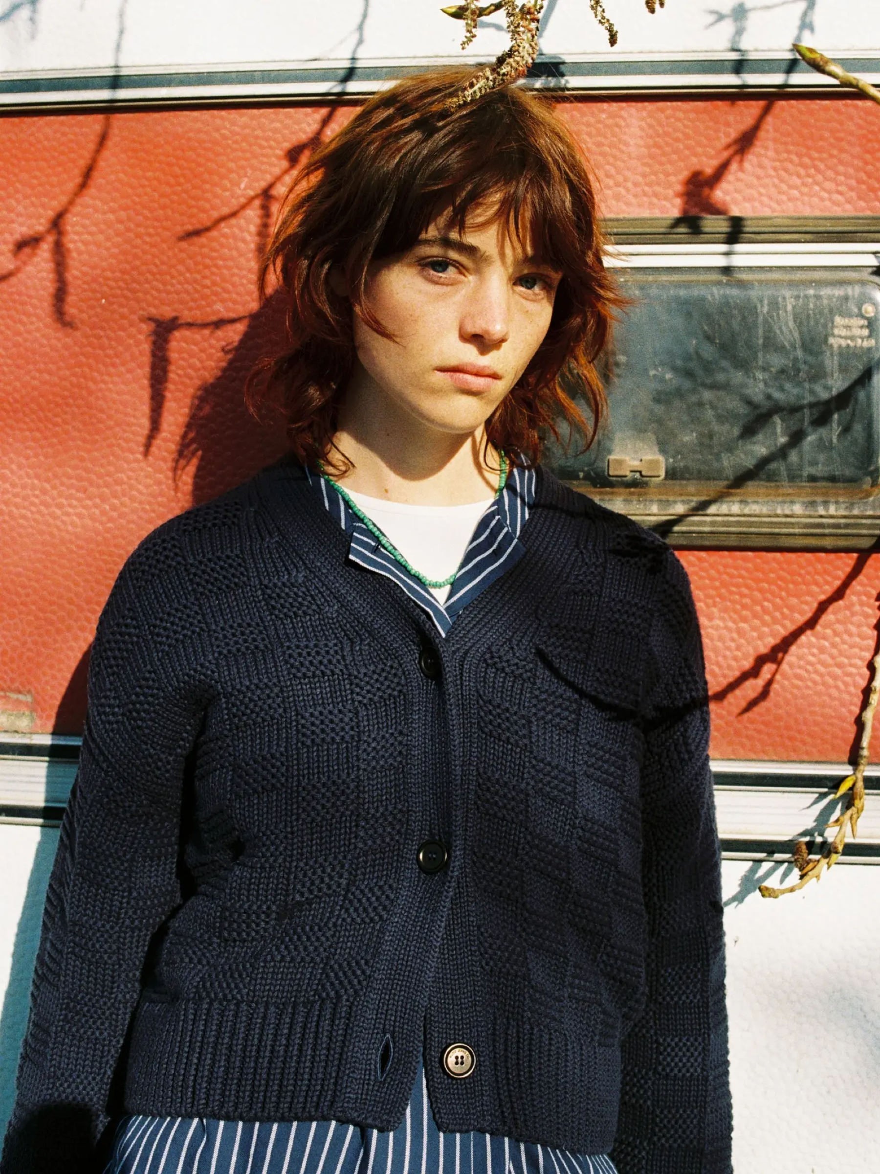 Strickjacke Karla Knitted Cardigan blueberry Nudie Jeans