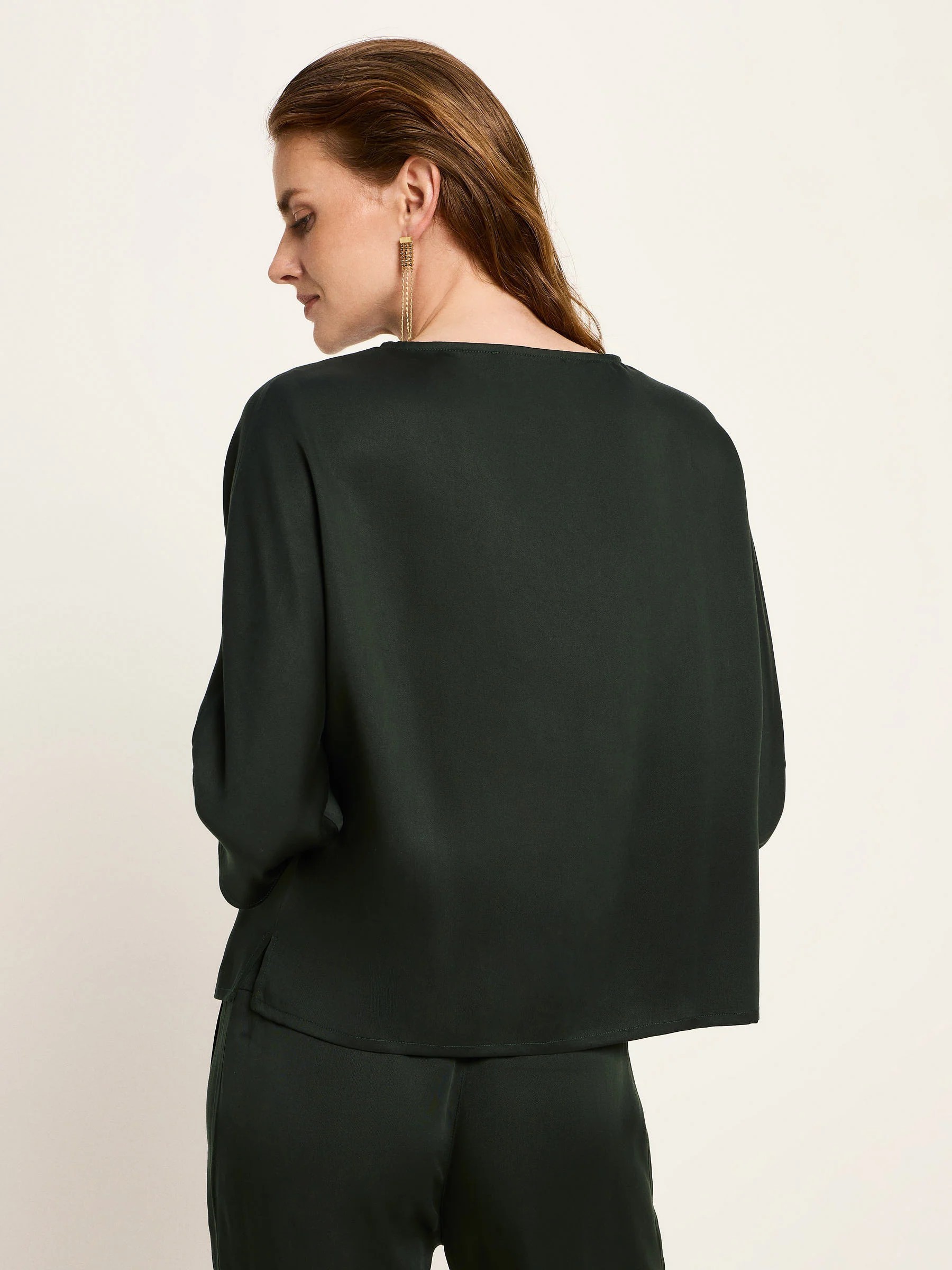 3/4 Arm Bluse aus Tencel forest Lanius