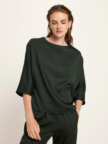 3/4 Arm Bluse aus Tencel forest Lanius