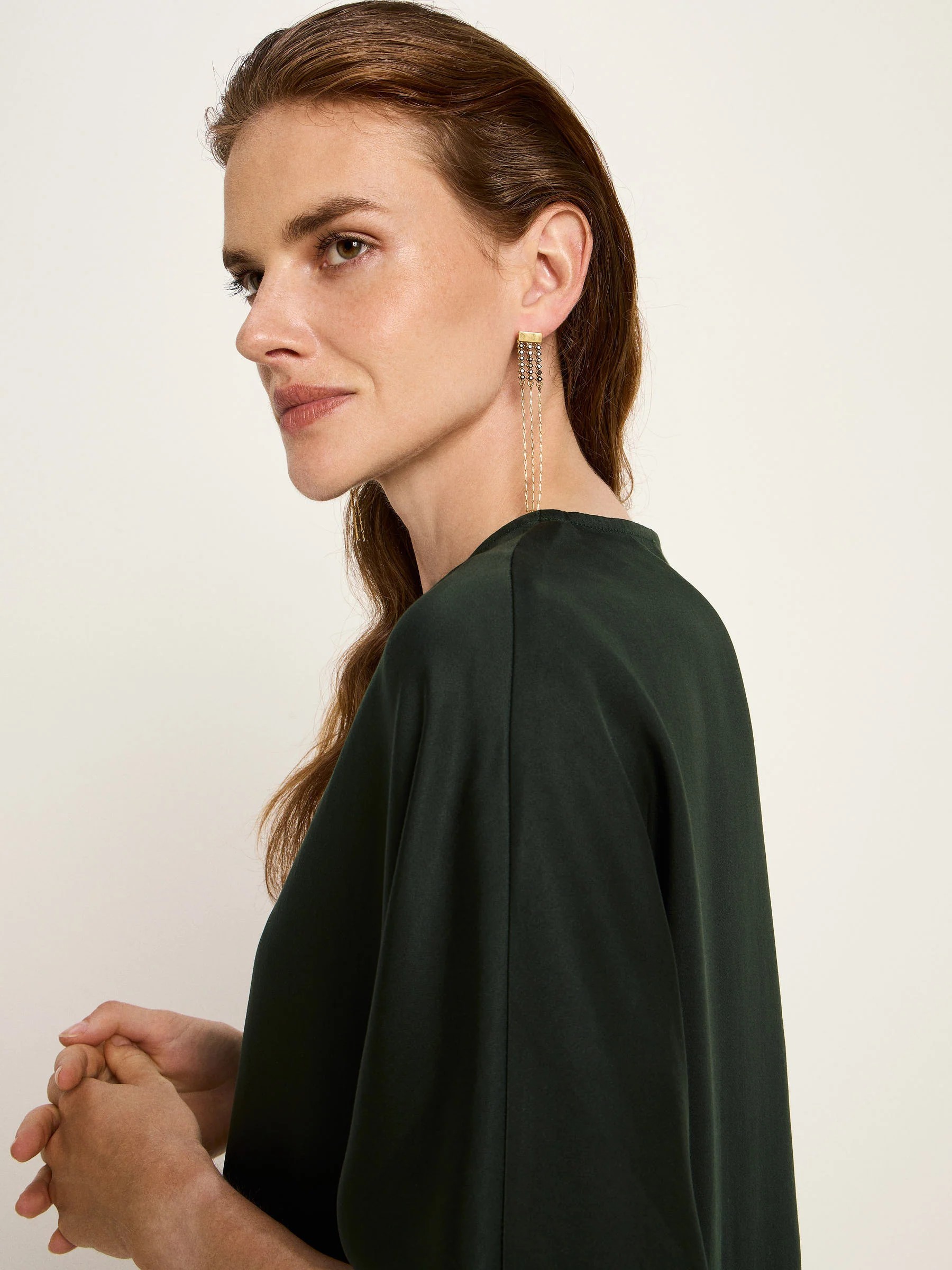3/4 Arm Bluse aus Tencel forest Lanius
