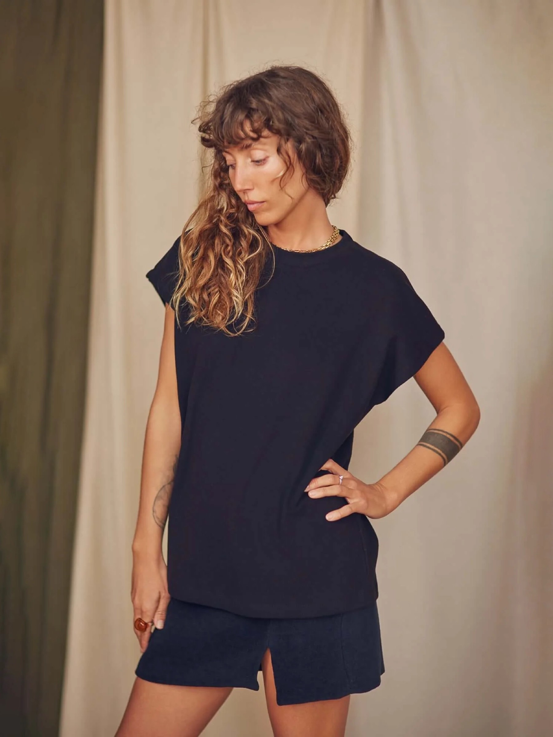 T-Shirt Basic Tee black Cossac