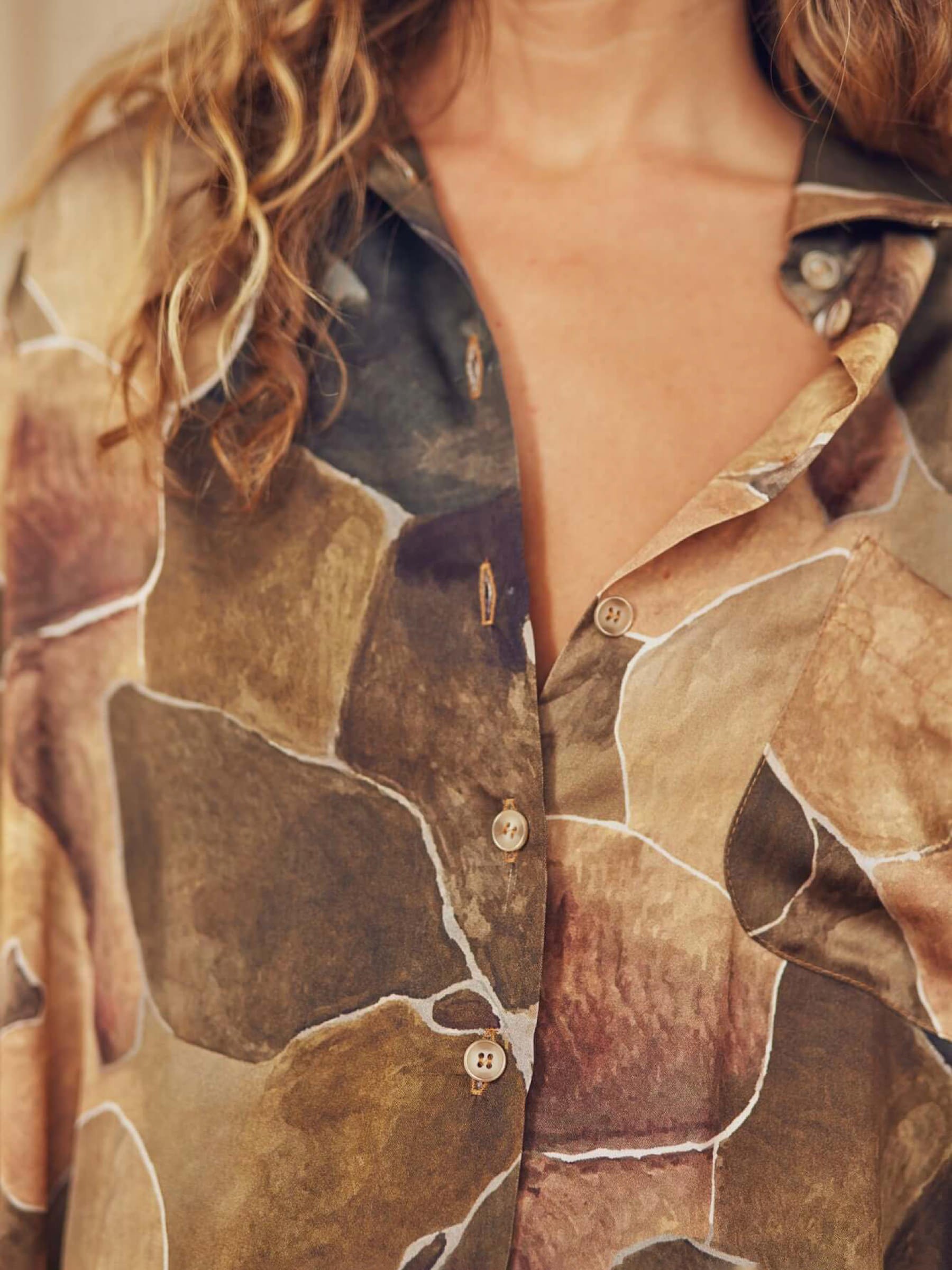 Bluse Wide Shirt print Cossac