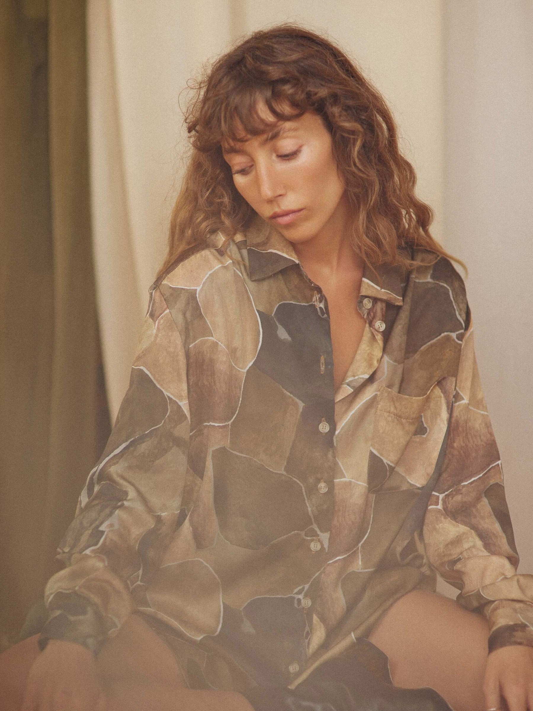 Bluse Wide Shirt print Cossac