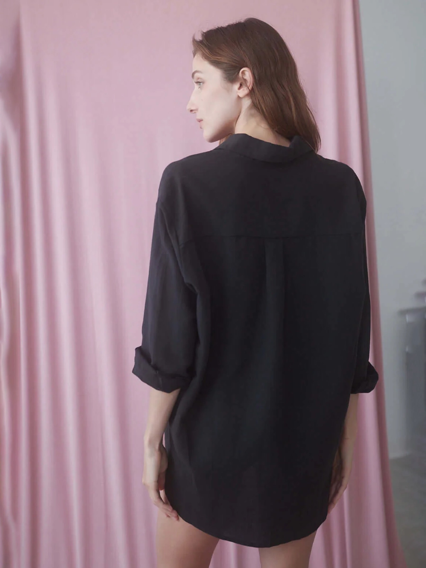 Bluse Wide Shirt black Cossac