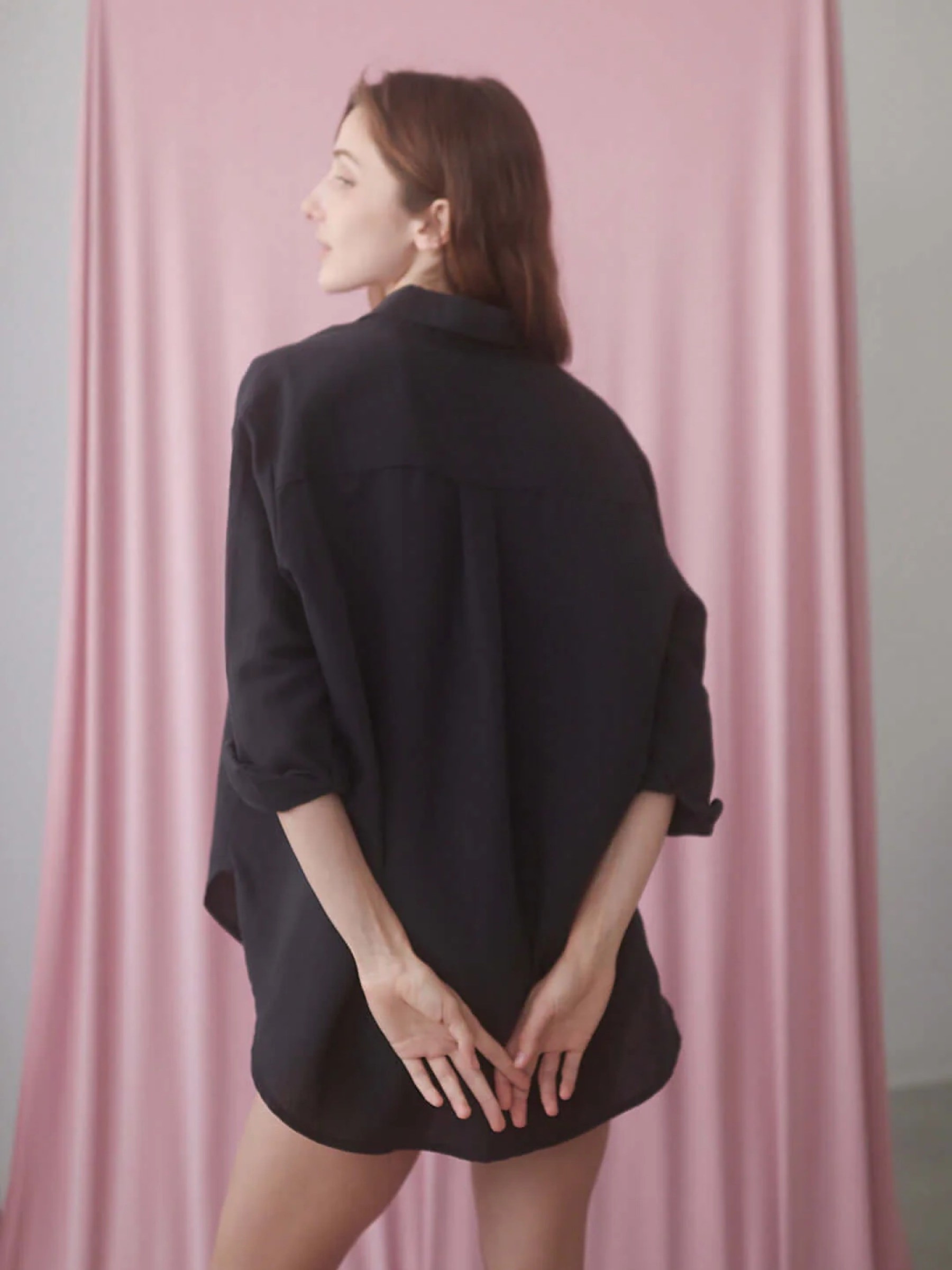 Bluse Wide Shirt black Cossac