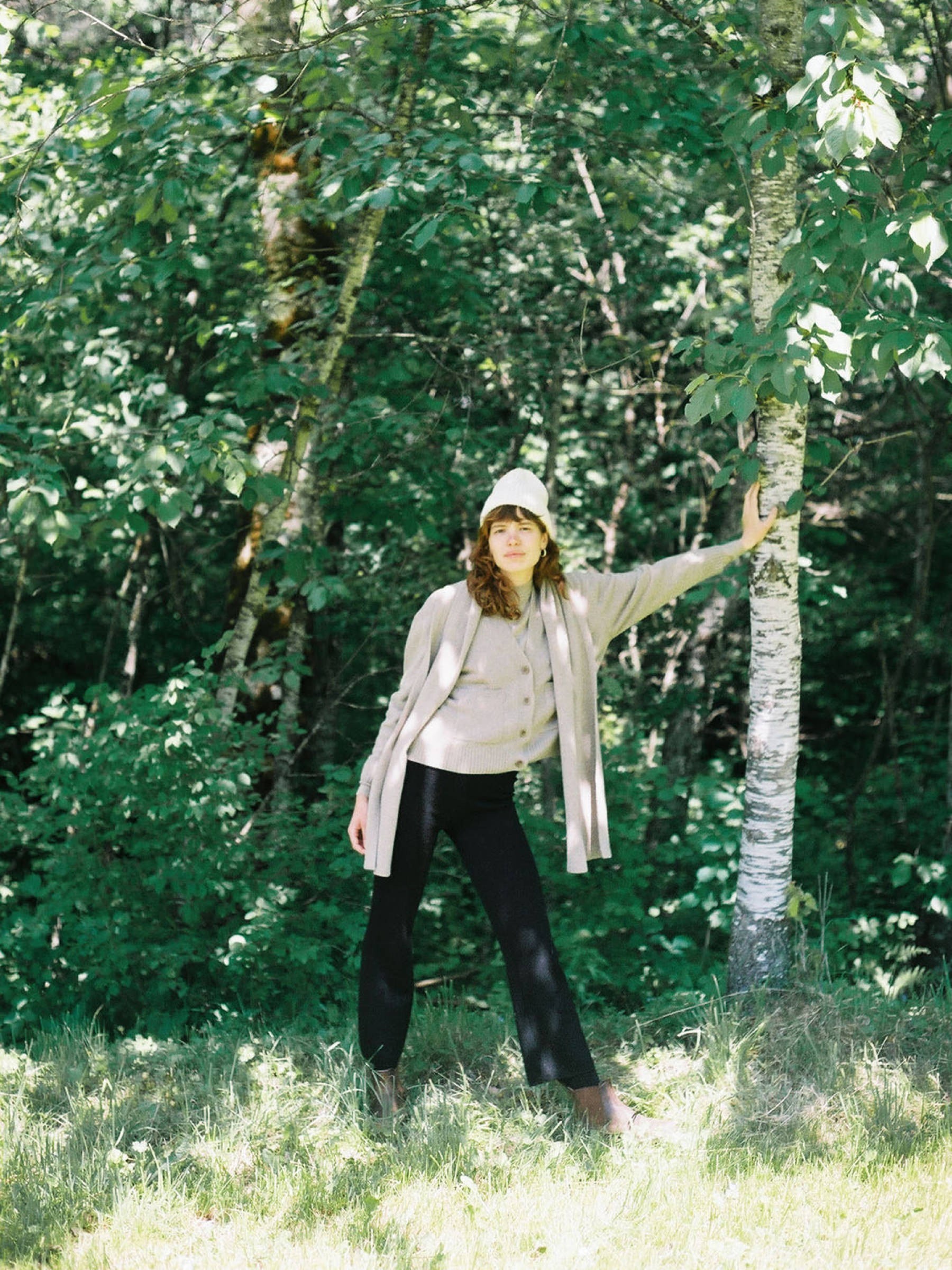 Strickjacke Giorgia Cardigan Rec Cashmere greige Jungle Folk