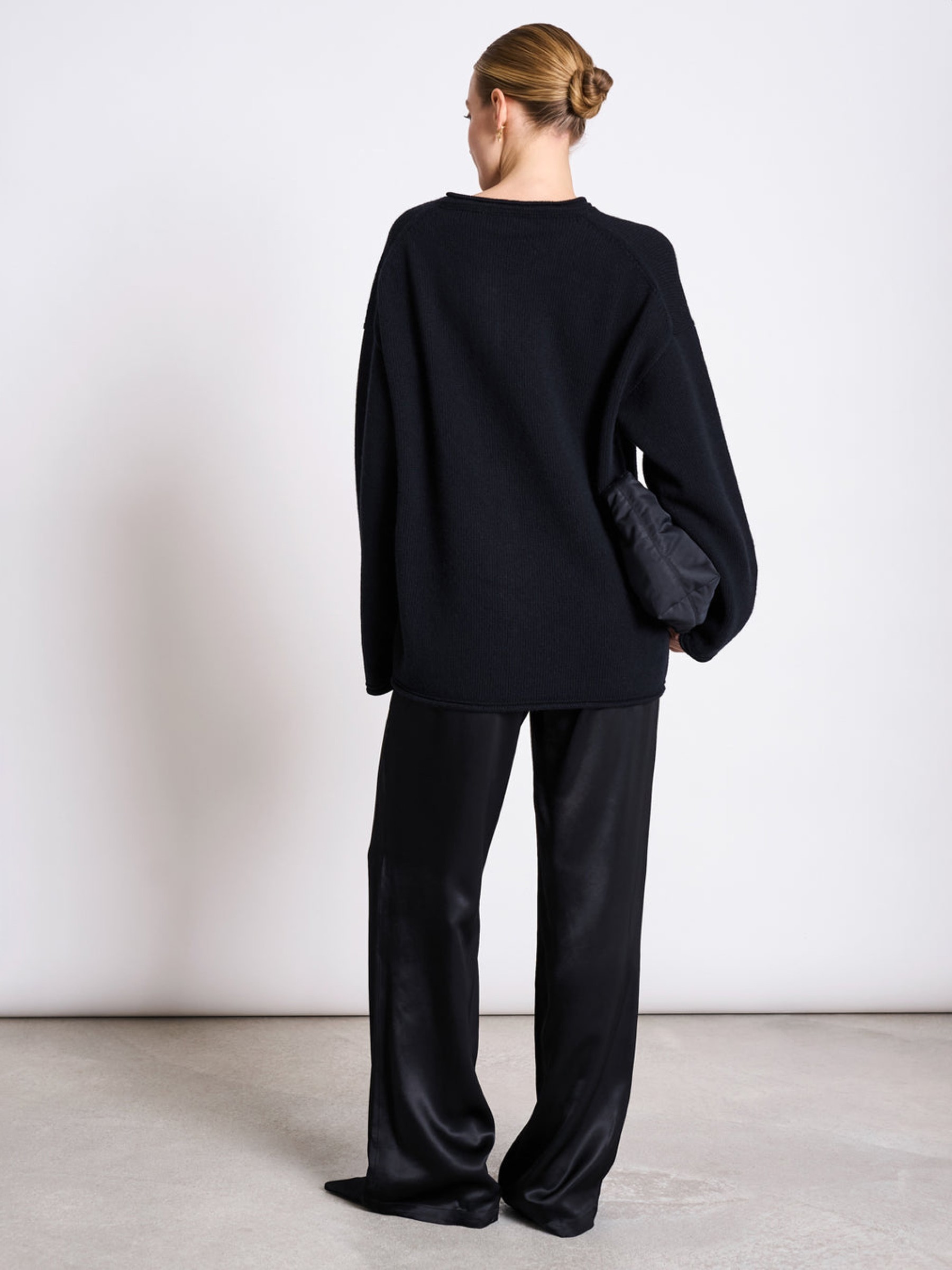 Strickjacke Oversized Merino Wool Cardigan Tinco black Jan 'n June
