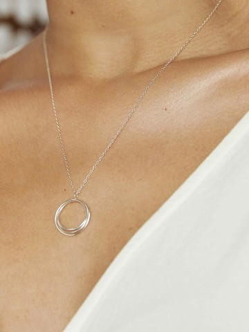 Halskette Wrapped Circled Necklace silver Wild Fawn