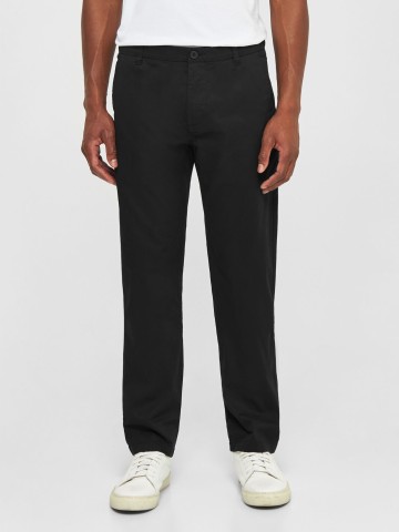 Hose Chuck Regular Chino Poplin Pant black jet Knowledge Cotton Apparel