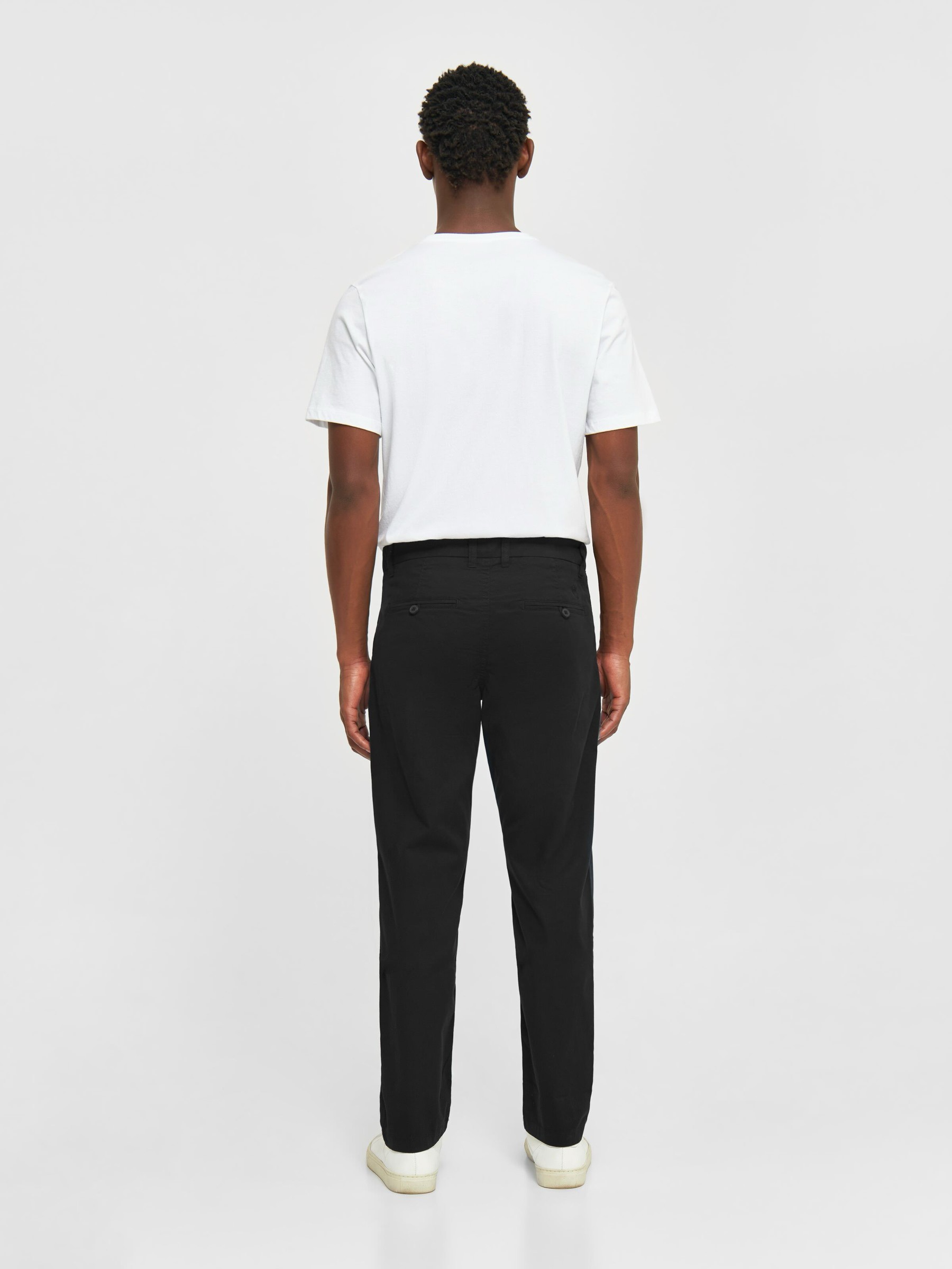 Hose Chuck Regular Chino Poplin Pant black jet Knowledge Cotton Apparel