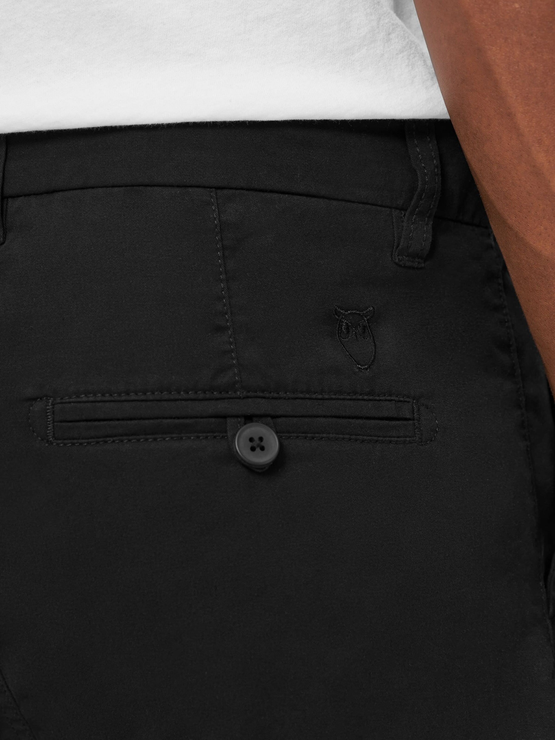Hose Chuck Regular Chino Poplin Pant black jet Knowledge Cotton Apparel
