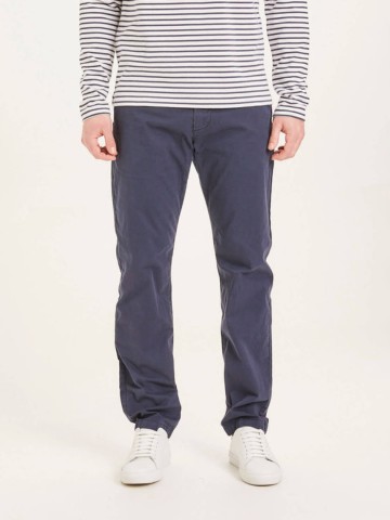 Hose Chuck Regular Chino Poplin Pant total eclipse Knowledge Cotton Apparel
