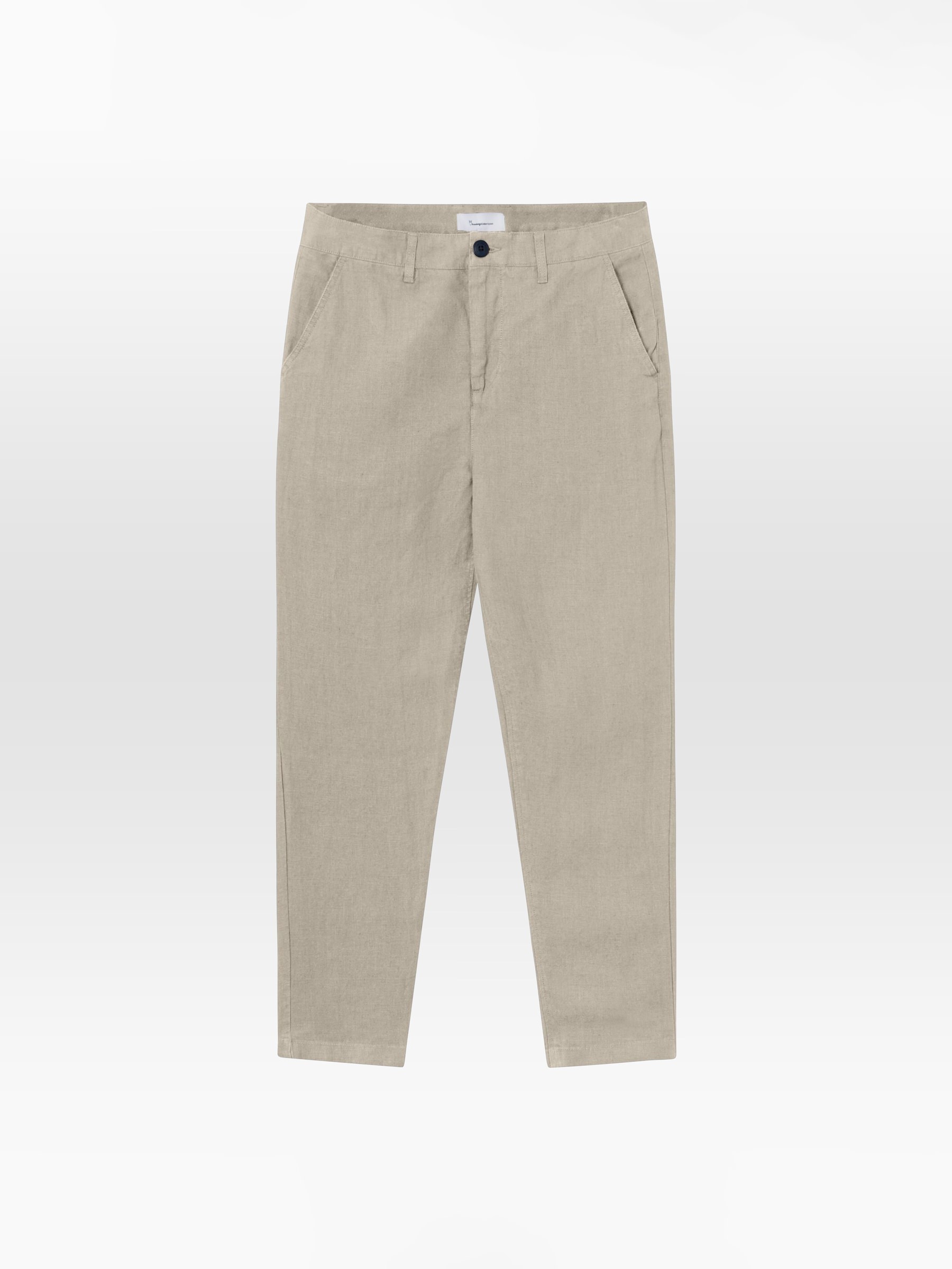 Hose Bob Loose Linen Pant light feather gray Knowledge Cotton Apparel