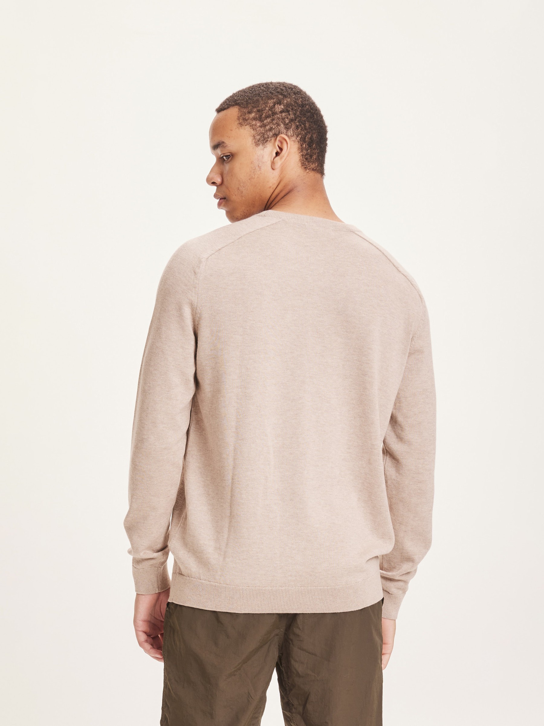 Pullover Field O-Neck Stable Knit light feather gray Knowledge Cotton Apparel