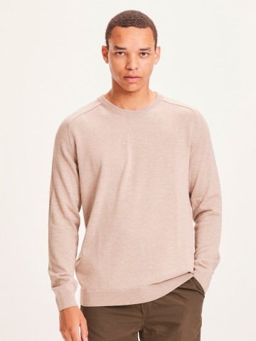 Pullover Field O-Neck Stable Knit light feather gray Knowledge Cotton Apparel