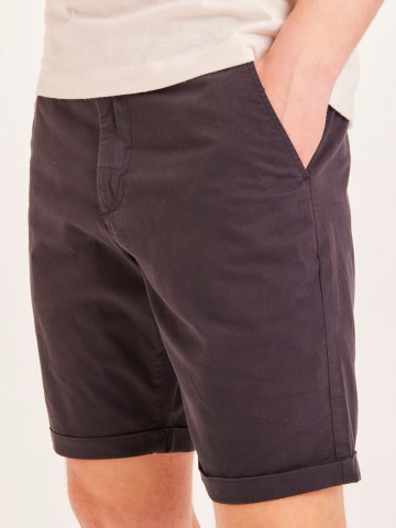 Kurze Hose Chuck Regular Chino Poplin Shorts black jet Knowledge Cotton Apparel