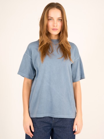 T-Shirt Tee Nuance By Nature china blue Knowledge Cotton Apparel